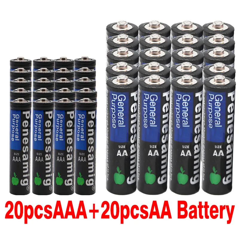 AA 20 шт. + AAA PCS 100% Новый 1 5 V Батарея 3a щелочной марганцево-Цинковый LR03 SUM4 и v aa 2a