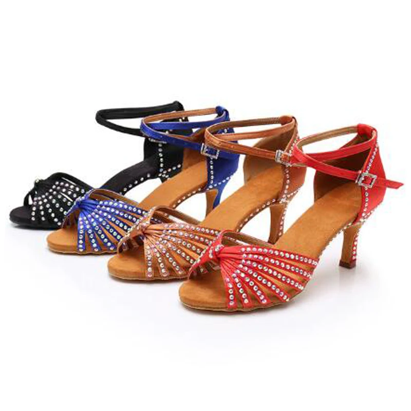 Женские блестящие туфли для латиноамериканских танцев 5 см/7 см | Спорт и