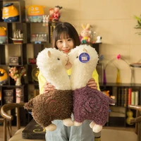 alpaca plush toys grass mud horse doll pillow teddy bear kawaii doll anime bear stuffed toy hug creative doll doll birthday gift