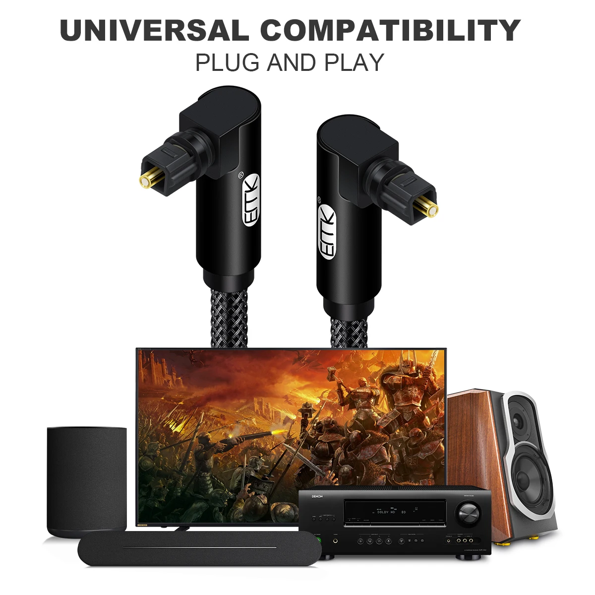 Double 90 Degree Toslink Optical Cable 360 Free-Rotating Plug Fiber Optic S/PDIF Male to for TV | Электроника