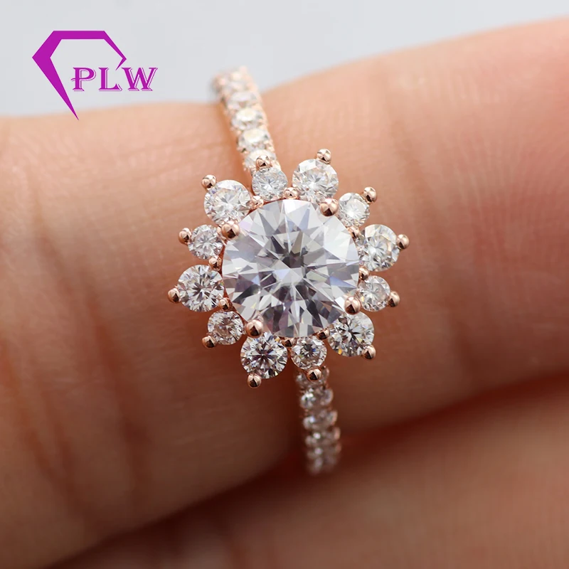 Кольцо женское из розового/желтого/белого золота с бриллиантами 14 К/6 5 к |