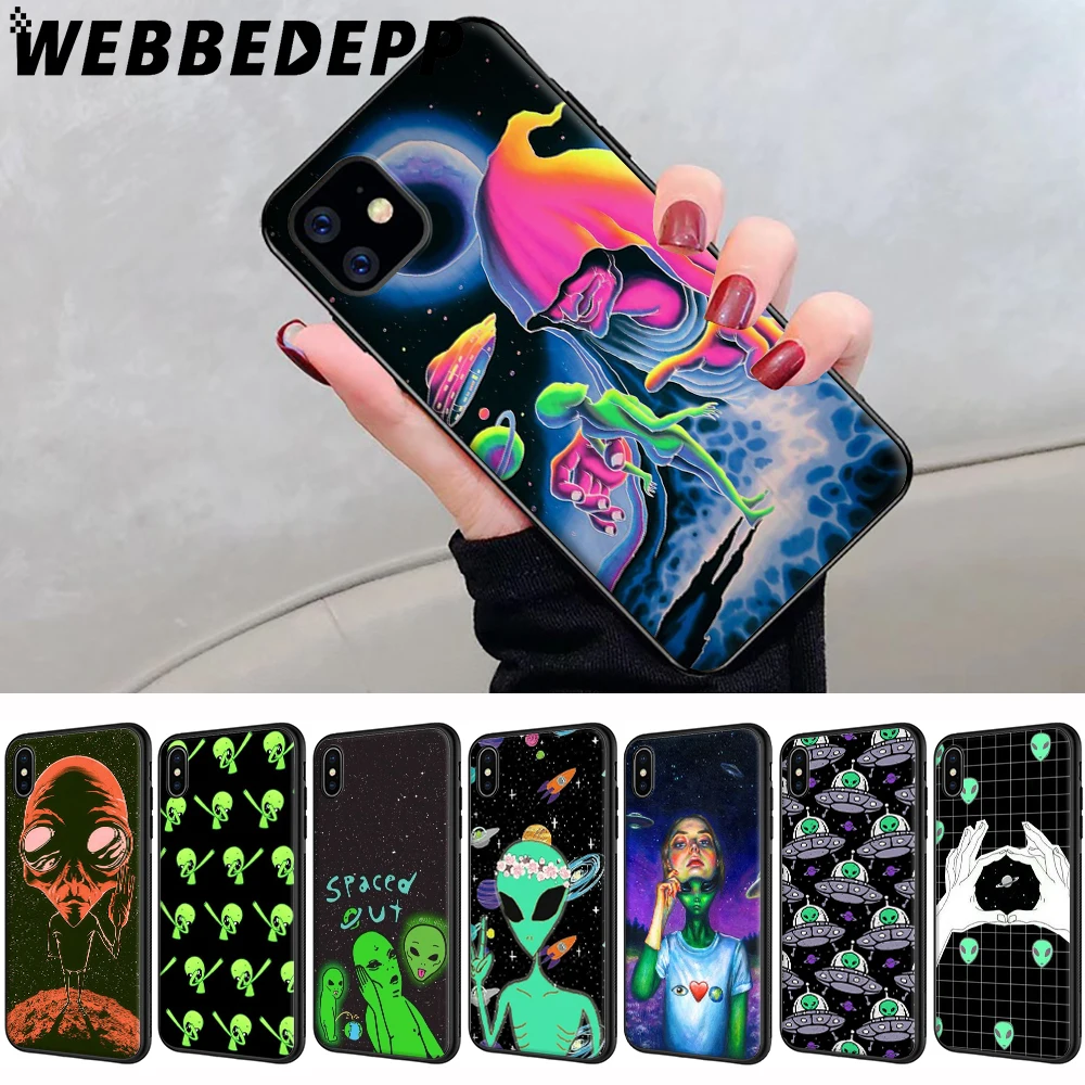 Чехол Alien UFO для iPhone мягкий чехол 5 6 6S 7 8 Plus X XS 11 Pro MAX XR|Бамперы| |