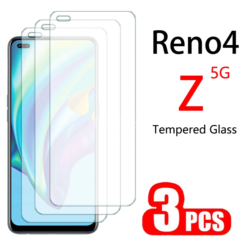 

3 шт. закаленное стекло для oppo reno4 z 5g phone премиум-защита для экрана чехол для oppo reno 4 z reno4z reno 4z защитное стекло