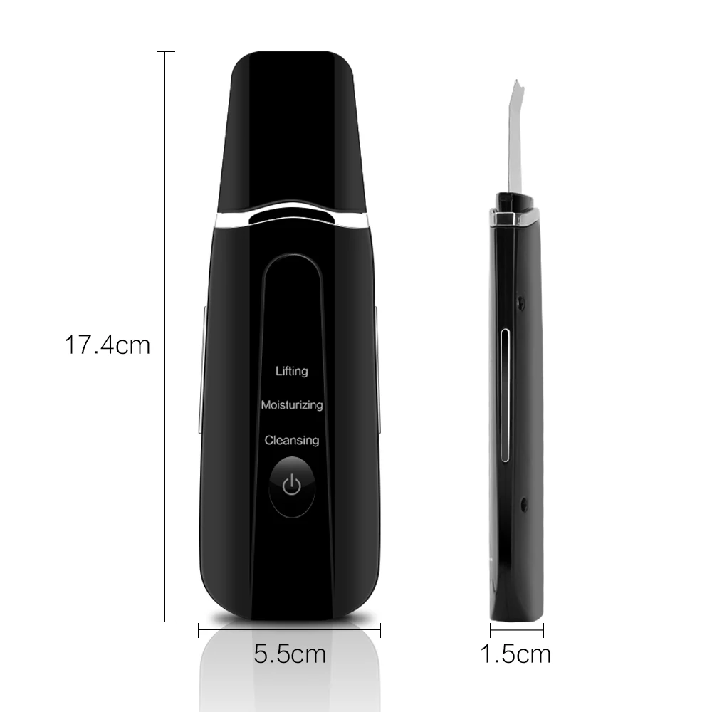 

Ultrasonic Facial Skin Scrubber Ion Vibration Acne Blackhead Remover Peeling Shovel Cleaner Facial Massager Face Lift Machine