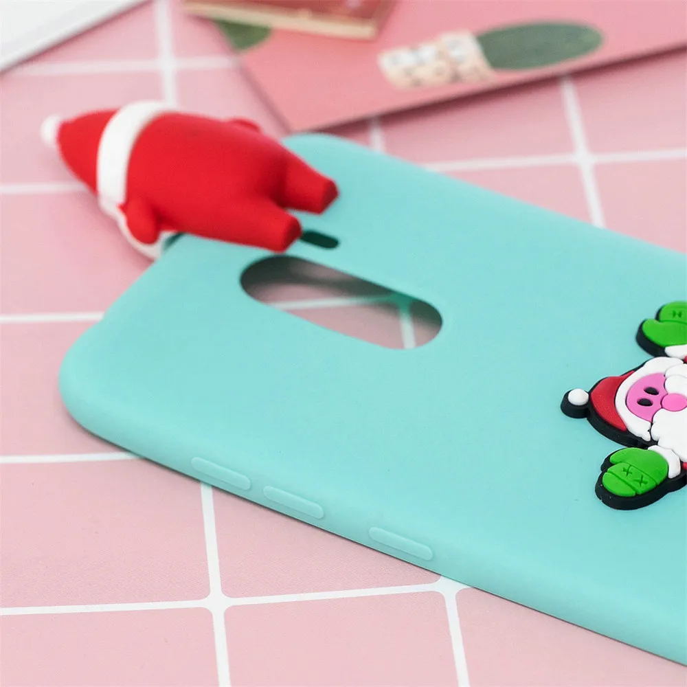 Рождественский чехол для Xiaomi Mi A1 A2 Pocophone F1 мультяшный Новогодний подарок TPU Футляр