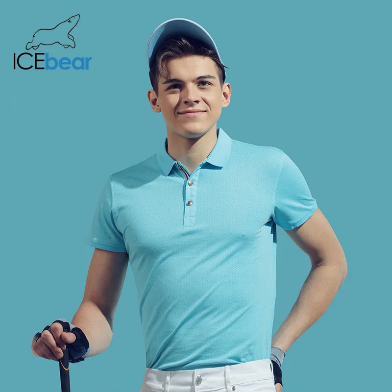 Icebear 2020 быстросохнущая Спортивная футболка с отворотом Высококачественная