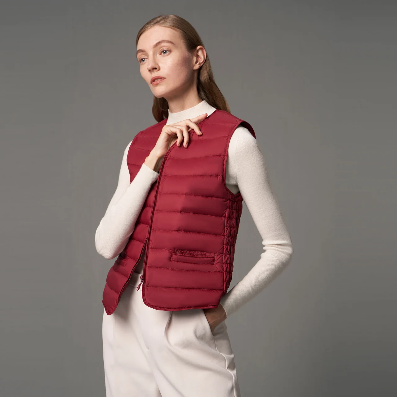 

BOSIDENG vest women waistcoat new 90% duck down vest casual wear ultra light high quality B10130004
