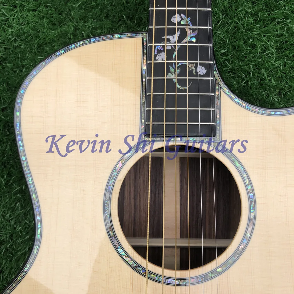 Chaylor 916 acoustic guitar TY solid sprce top 916ce electric KSG real abalone 916c folk free shipping | Спорт и развлечения