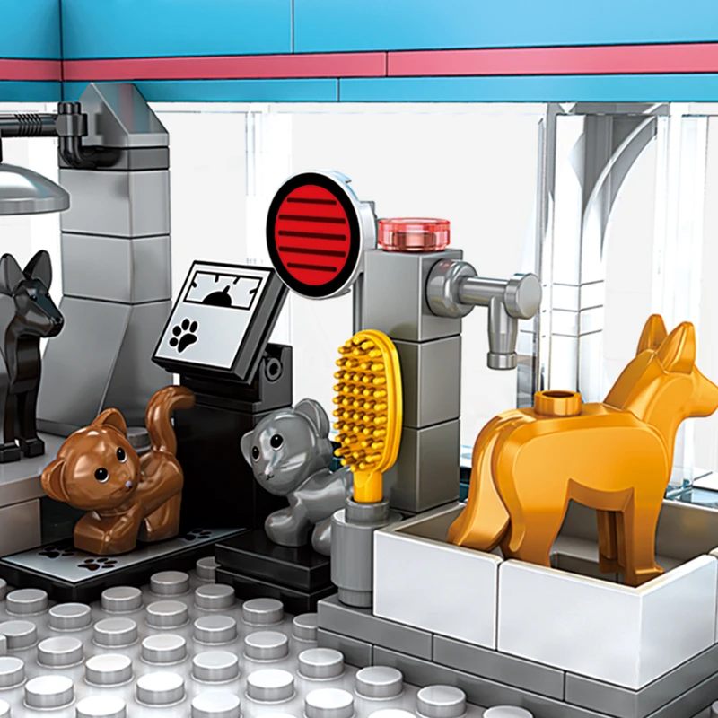 High-tech Creator Pet Shop Architecture Building Blocks City Street View Bricks Assembly Toys Birthday Christmas Gift For Adult | Игрушки и