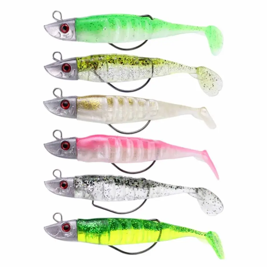 

9cm/15g 11cm/25g Metal Jig Head Soft Lure Swing Shad Fishing Lure Paddle Tail Worm Soft Bait with Crank Jig Hook Sea Bass Lure