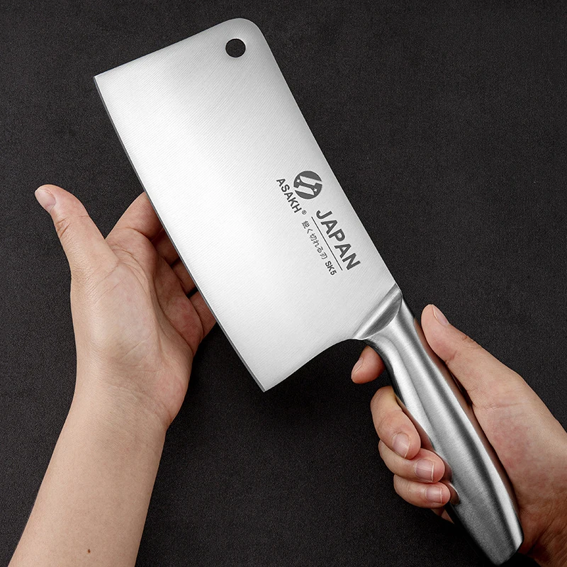 

7pcs Knife Set Stainless Steel Knife with Holder Utility Cut meat Cleaver Bread Paring Knives Scissors Cooking Tools