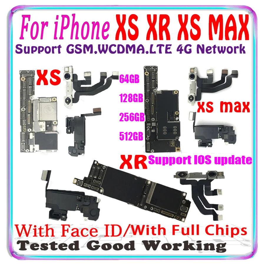 Материнская плата для iPhone XR XS MAX материнская с идентификацией по лицу работает