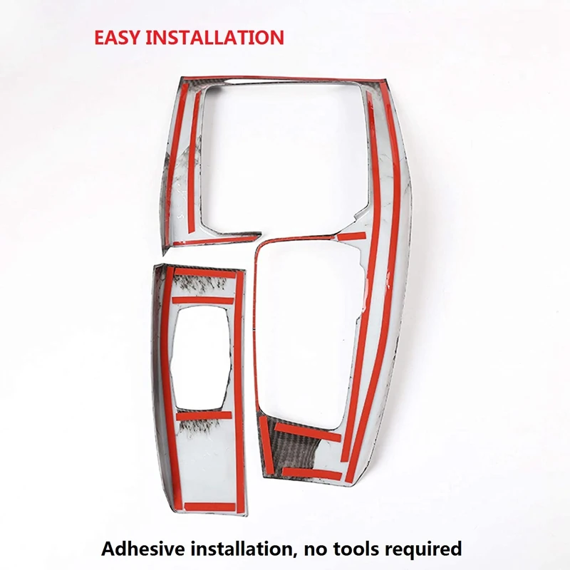 

for X3 X4 G01 G02 Accessories 2018-2020 Car Center Console Gear Shift Panel Multimedia Button Cover Trim,Carbon Fiber