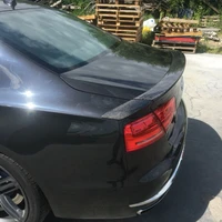 a8 modified abt style 3pcs real carbon fiber rear spoiler wing for audi a8 2010 2011 2012 2013 2014 car accessories