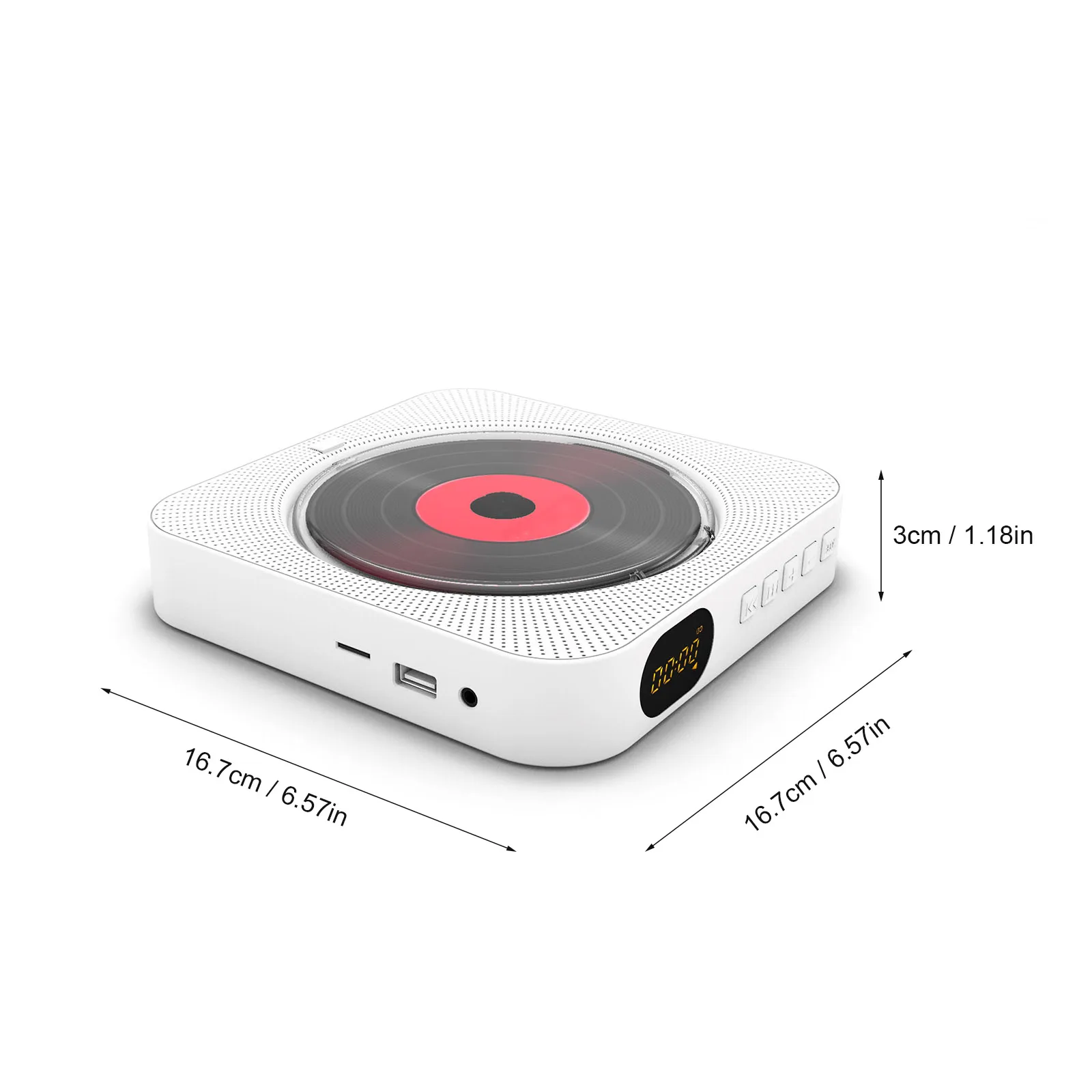 Портативный CD плеер Bluetooth динамик стерео проигрыватели светодиодный экран