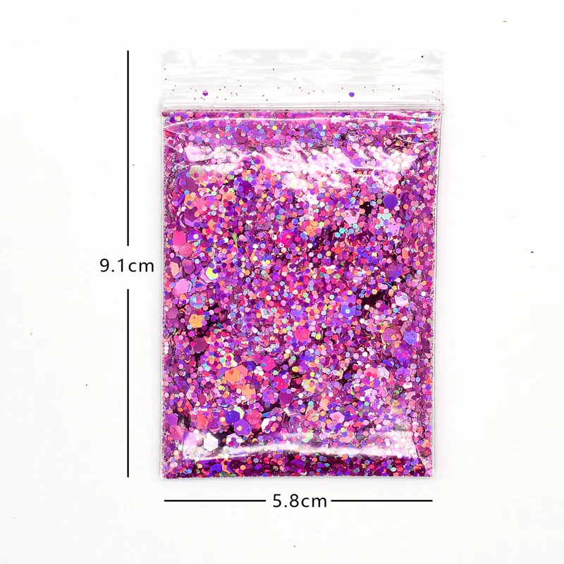 

10g/Bag Holographic Mixed Hexagon Shape Chunky Nail Glitter Sequins Laser Sparkly Flakes Slices Manicure Nails Art Decoration