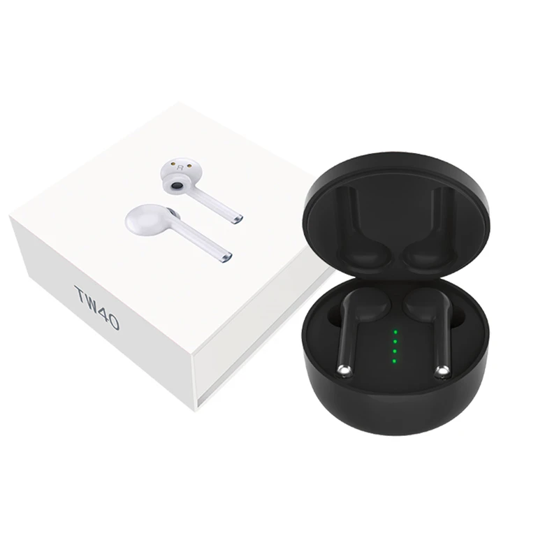 Black TEBAURRY TWS беспроводные наушники 5,0 Bluetooth наушники бас стерео Беспроводная Спортивная гарнитура для samsung Xiaomi iphone - Цвет: Black
