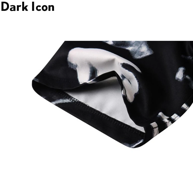 Dark Icon Printed Vintage Street Shirts for Men 2020 Summer Hawaiian Shirts Male Top