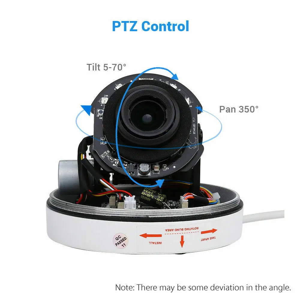 5-кратный оптический зум PTZ купольная камера 3MP PoE IP домашняя безопасности