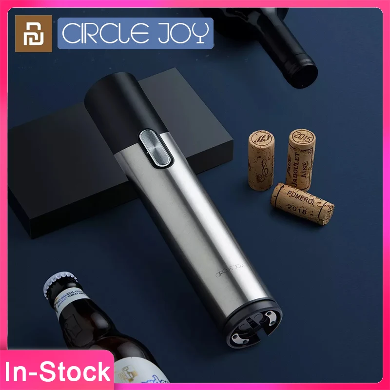 

Xiaomi Youpin 2in1 Circle Joy Bottle Opener Chargable 304 Stainless Steel Food Contact Grade Material Wine Beer Opener LED Light