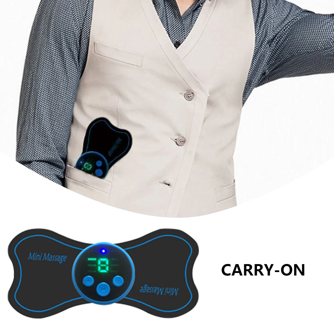 

Massager For Neck Electric Neck Massager Portable Cervical Meridian Massage Stickers Gel Pads Muscle Relaxation Relief Pain