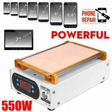 LCD Display Screen Separator Built-in Double Air Pump Fast Separation 7 Inch Phone Repair Machine & Auto Heating Platform 2 In 1