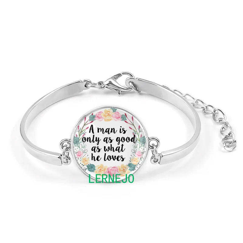 Вдохновляющие цитаты стих браслет мотивационные браслеты металлический