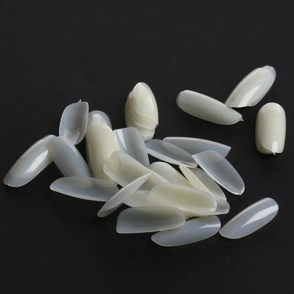 50 шт./упак. накладные ногти естественный белый ультра тонкий советы круглый