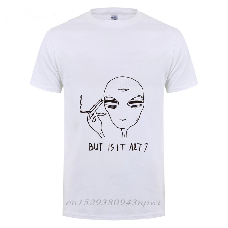 Сигарета курительная но это искусство? Забавная мужская летняя футболка с