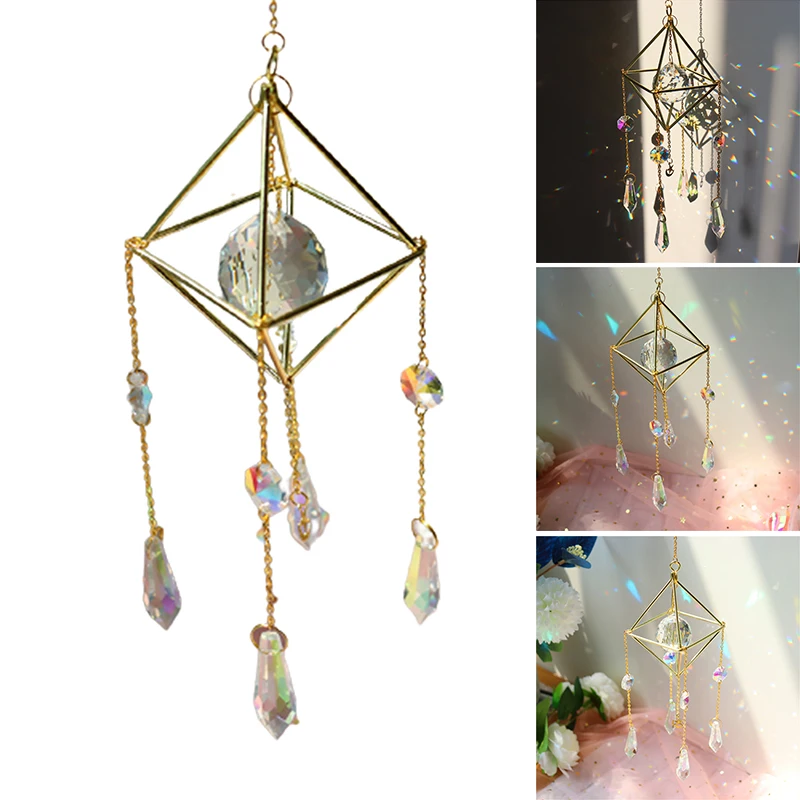 

Crystal Wind Chime Pendant Beautiful Chandelier Home Garden Window Decoration Holiday Gifts LBE
