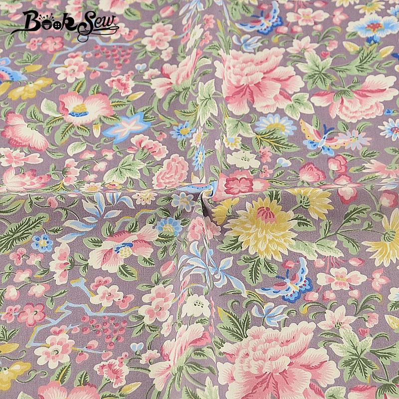 Booksew 6 PCS/lot 40x 50cm Scrapbooking Patchwork DIY Sewing Material Textile Tissu Coton Floral Fabric Cotton Twill Cloth