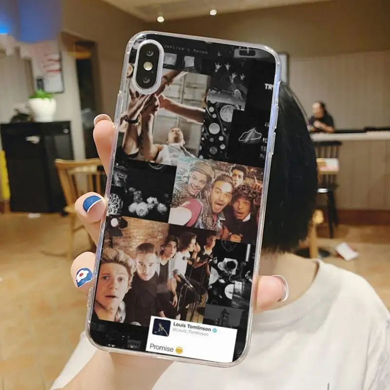

British band One Direction Phone Case Transparent for iPhone 6 7 8 11 12 s mini pro X XS XR MAX Plus