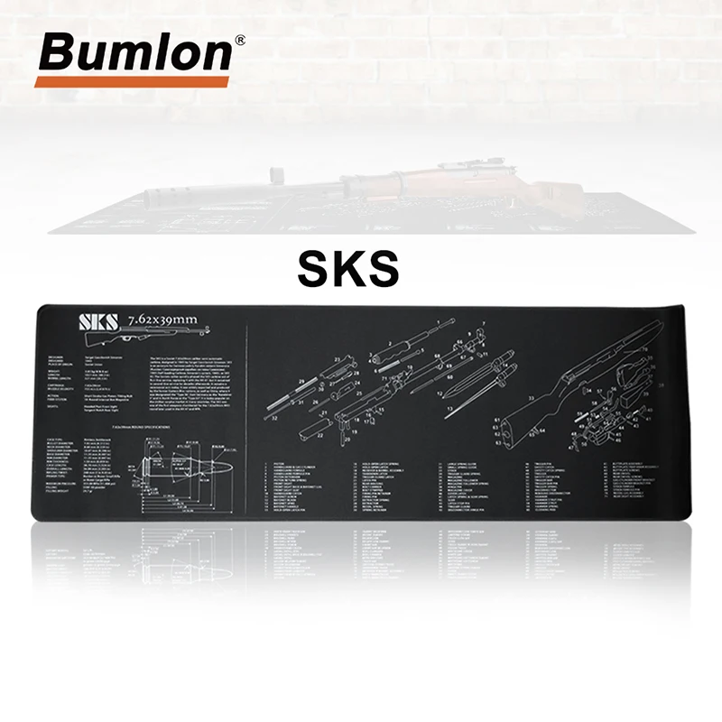 AR-10 MP5 1894 Gloc SKS пистолет для чистки резиновый коврик нескользящий чистящий коврик с схемой деталей и инструкциями оружейный коврик