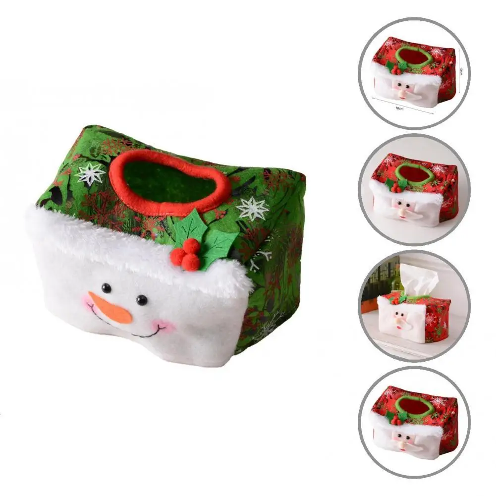 

Snowman Shape Tissue Holder Bag Christmas Style Visual Effect Non Woven Fabric Creative Tissue Holder Pouch forHome Dropshipping