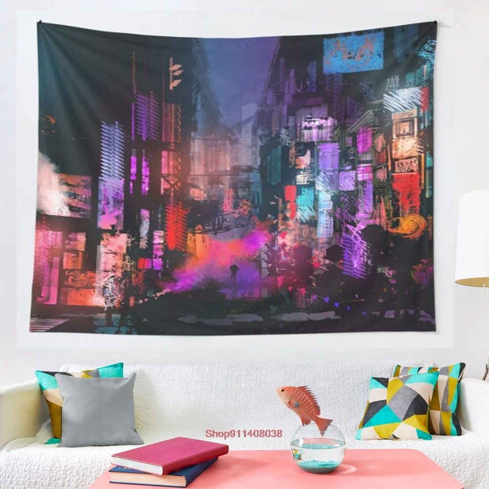 

Unleashed at Night tapestry Wall Hanging Astrology Divination Bedspread Beach Matwitchcraft Mandalay Hippie Mandalas
