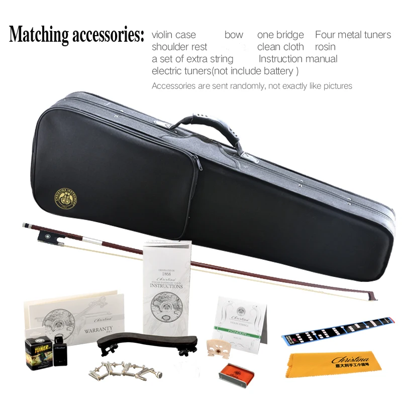 Кристина скрипка ручной работы V04 Античная Кленовая 4/4 музыкальный инструмент с