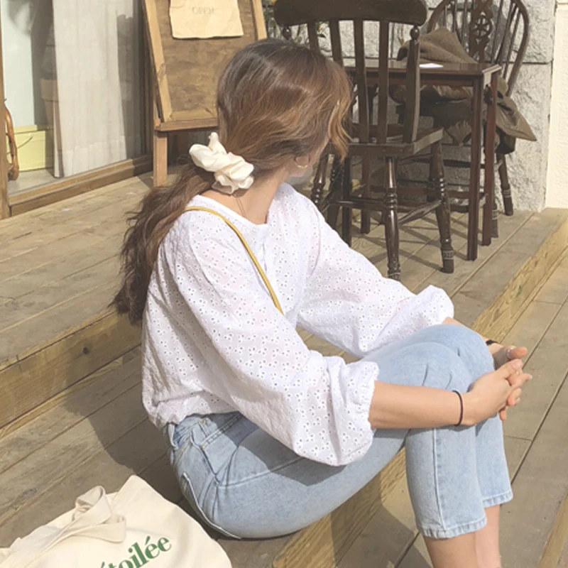 blouse women Блузка женская блуза летняя блузка рубашка одежда для женщин белая