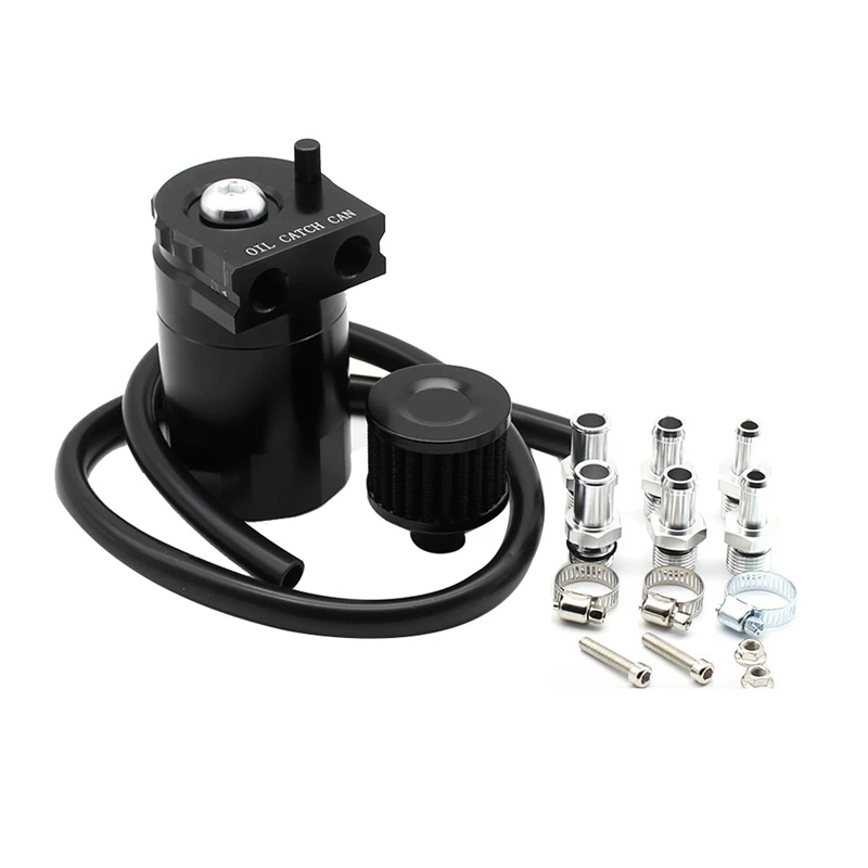 300ML Oil Catch Reservoir Breather Can Tank +Filter Kit Aluminum Engine Waste Gas Recovery Pot | Автомобили и мотоциклы