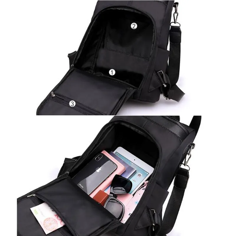 

Women Travel Backpack Travel Bag Anti-Theft Oxford Cloth Backpack Black