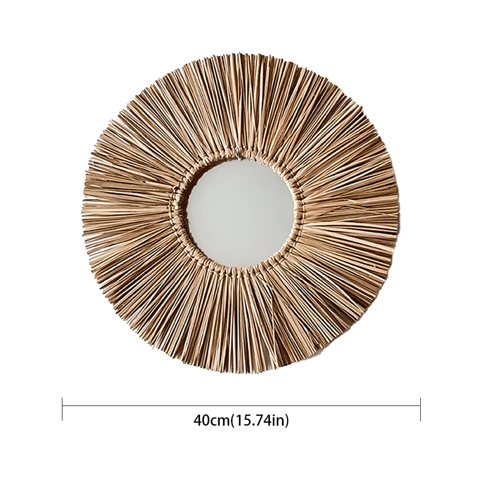 

Mirror Wall Sticker Home Decor Woven Hanging Rattan Decorative wall mirrors Makeup Mirrors Handmade Wall-Mounted Room Decoration