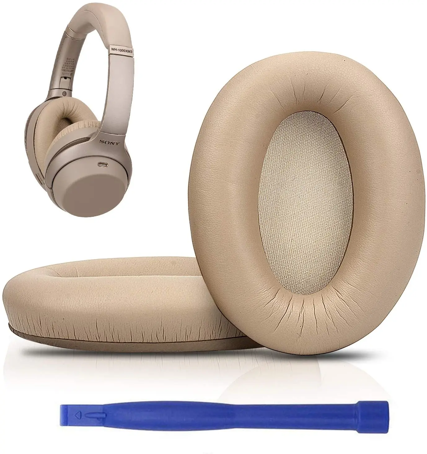 

Professional Ear Pads Replacement,Earpads Compatible with Sony WH-1000XM3 Headphones with Softer Protein Leather Added Thickness