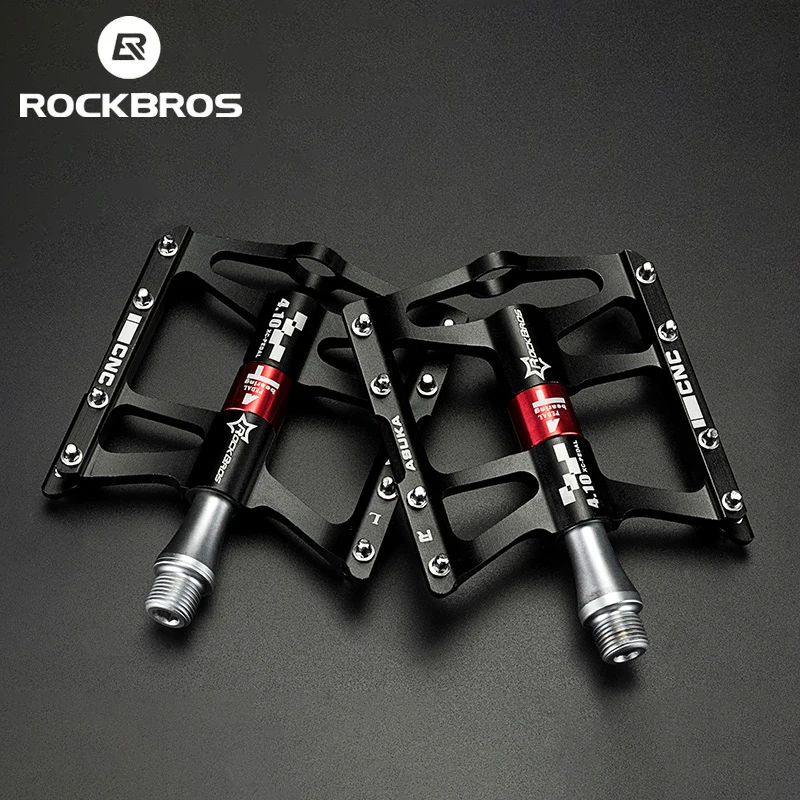 

ROCKBROS Mountain Bike Bicycle Pedals Cycling Ultralight Aluminium Alloy 4 Bearings MTB Pedals Bicicleta Bike Pedals Flat BMX