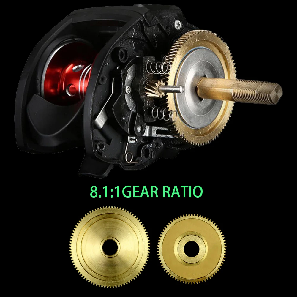 

8.1:1 Gear Ratio Fishing Reel Casting Fishing Reel Baitcasting Reels Coil Fishing Tackle De Pesca