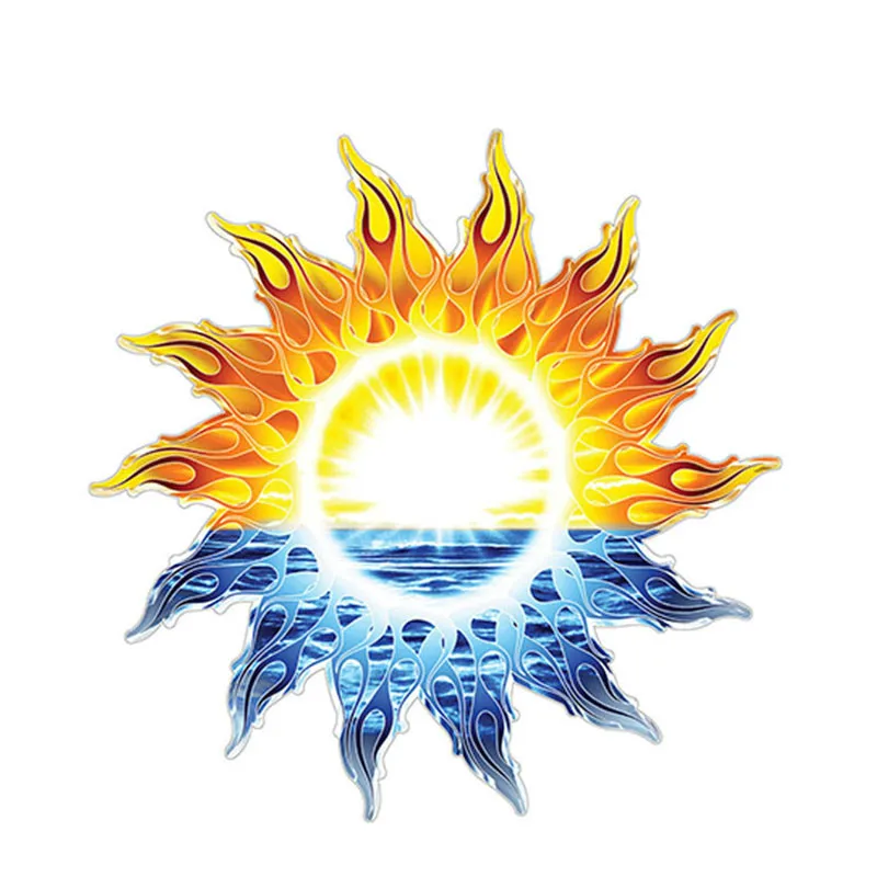 RV прицеп дом на колесах наклейка для кемпера племенное солнце океан графическая