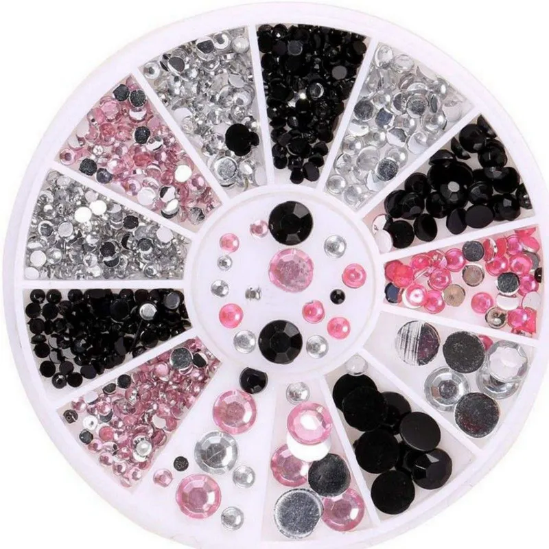 Разноцветные Хрустальные Драгоценности для дизайна ногтей Акриловые Блестящие