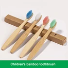 Детская бамбуковая зубная щетка с мягкой щетиной, зубные щетки, экологичный уход за полостью рта, детская зубная щетка