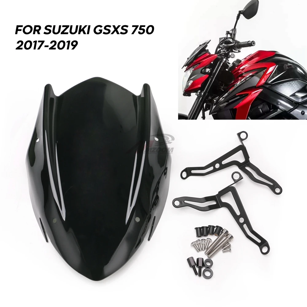 Ветра Экран лобовое стекло Щит с кронштейном для Suzuki GSX-S750 GSXS750 GSX-S GSXS 750 2017 2018 2019