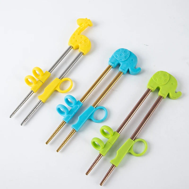 

Kids Training Helper Portable Cartoon Learning Training Chopsticks Kids Table