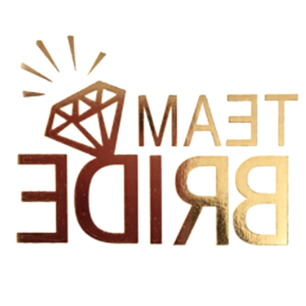 5 шт./лот Цвет случайный Flash надпись Bride Tribe Временная татуировка Стикеры бакалавра