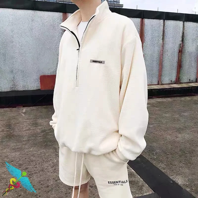 

Essentials Winter Jacket Men Fashion Zipper High Quality Cotton Thick Casual Warm Jacket Coat Zip Up Wind Breaker Clothing Solid